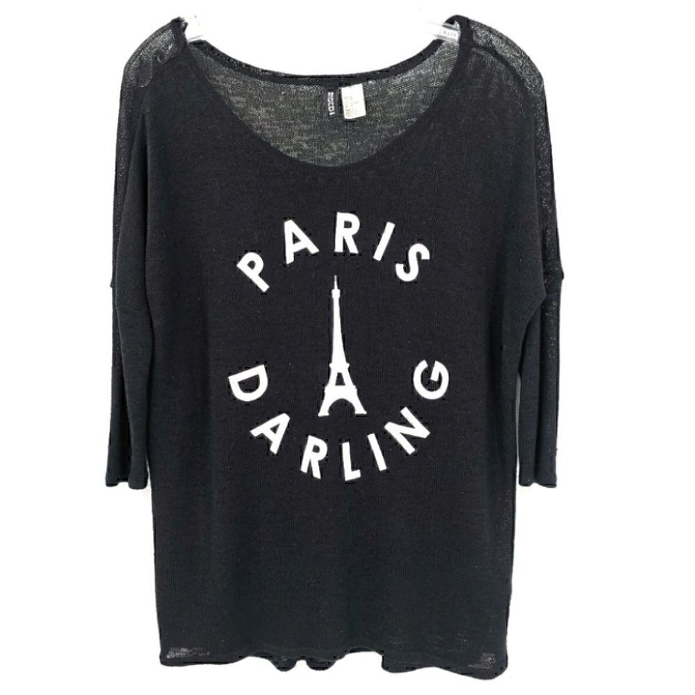 H&M Divided Women's XS Paris Darling Eiffel Top